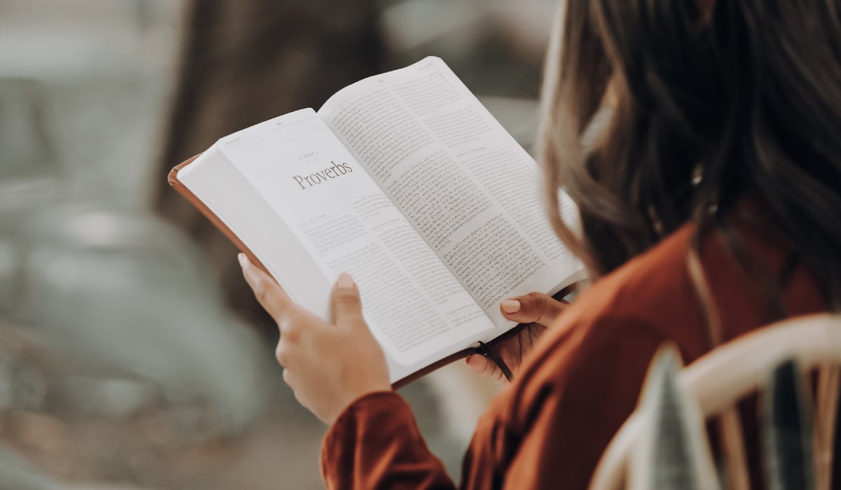 Una ragazza legge un libro in inglese