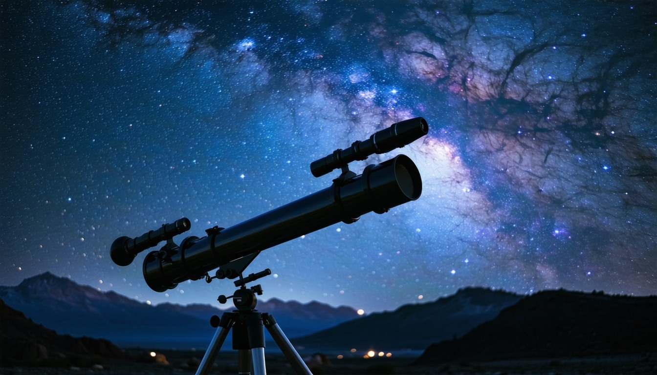 A telescope is an optical instrument designed to observe distant celestial objects such as stars planets and galaxies by collecting and magnifying light It typically consists of a series of lenses or mirrors that converge light to form a magnified im-1