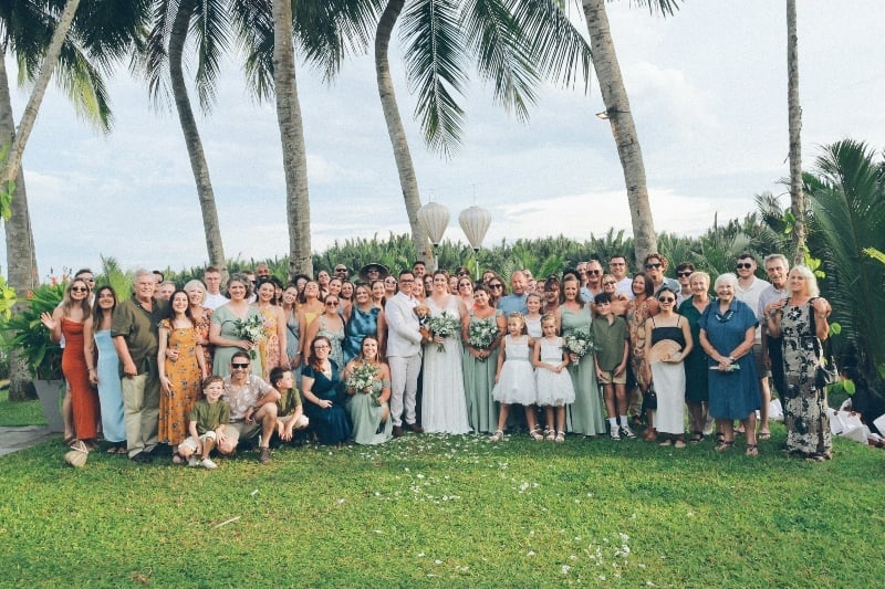All my relatives at the wedding