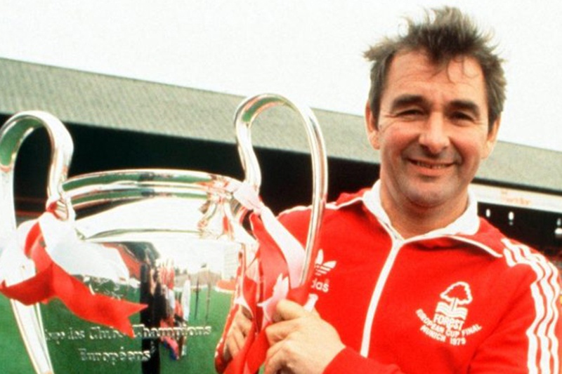 Brian Clough allenatore del Nottingham Forest vincitore di 2 coppe dei campioni consecutive