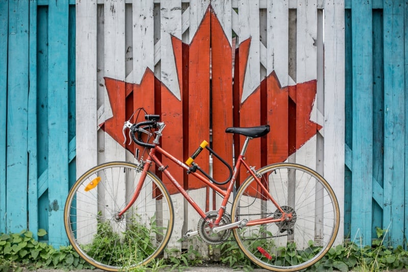 Bicicletta su murales Canada