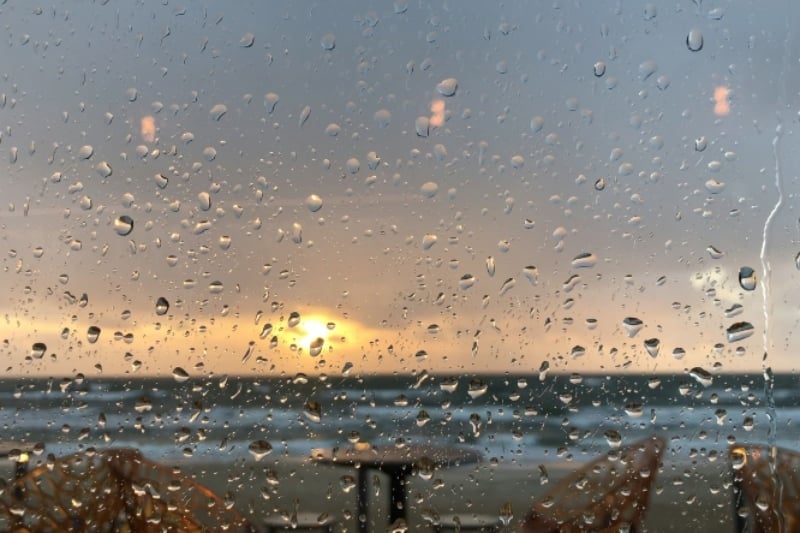 Rainy beach