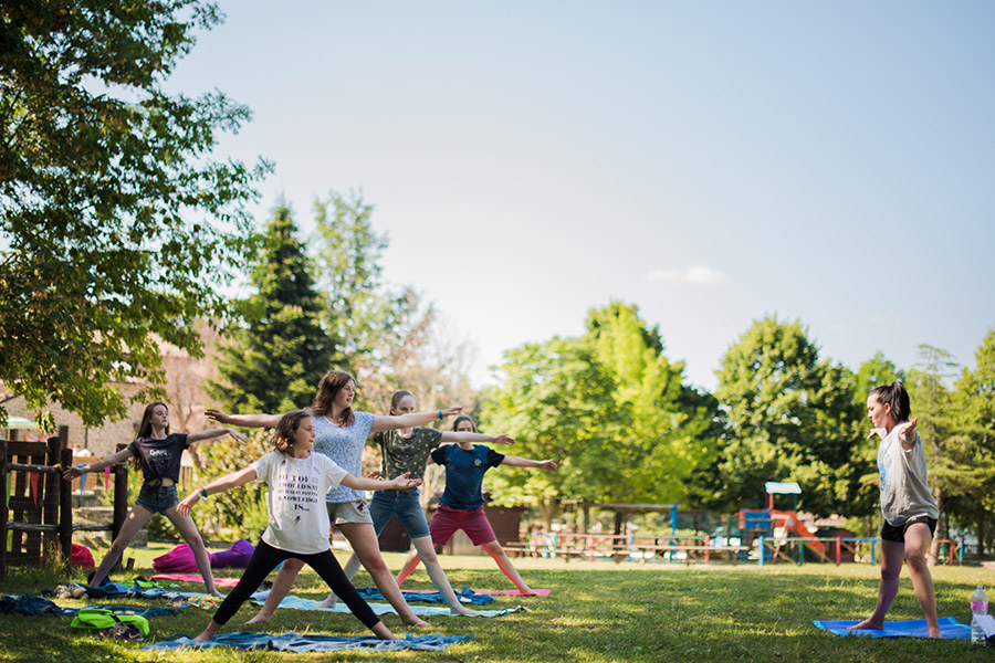Yoga and relaxing in English